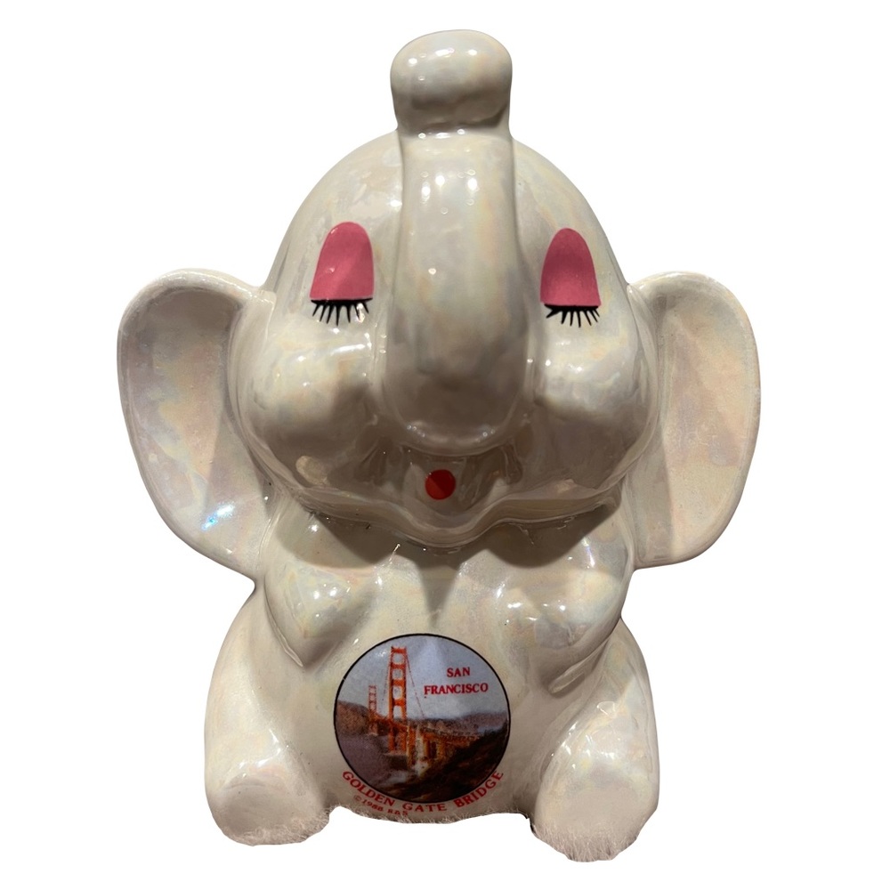 VTG San Francisco Ceramic Elephant Bank